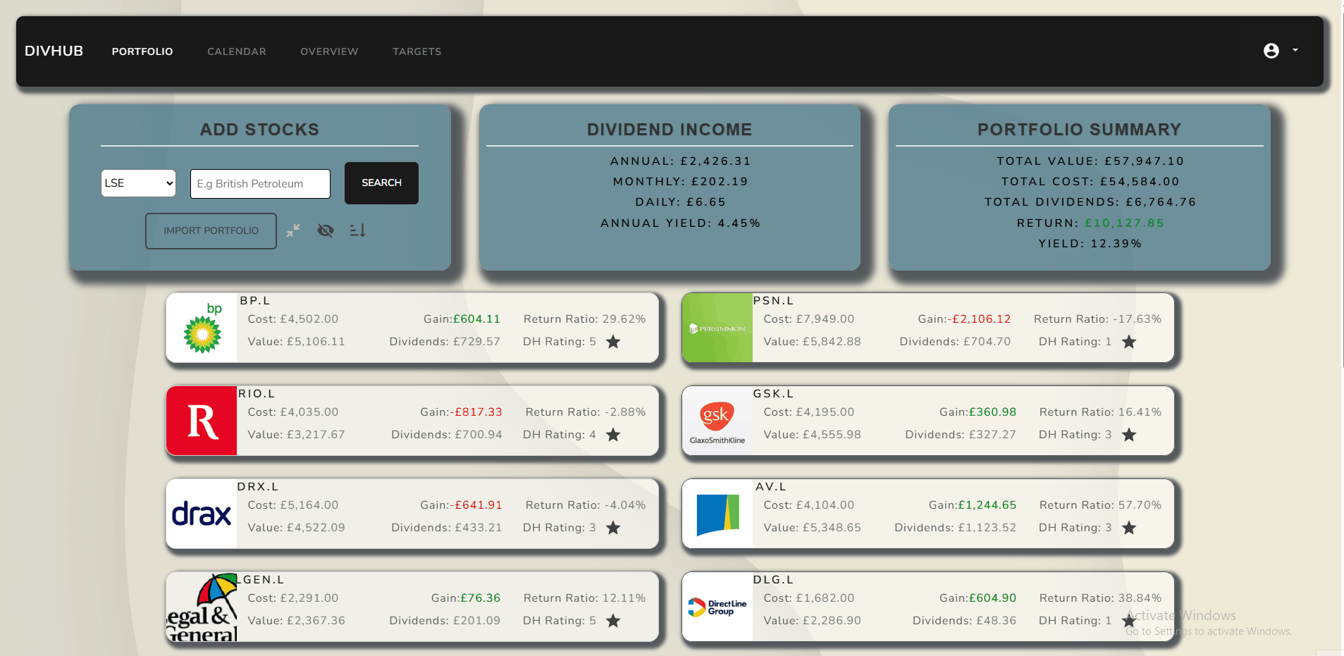 In-depth stock intelligence
